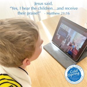 Jesus hears the children.